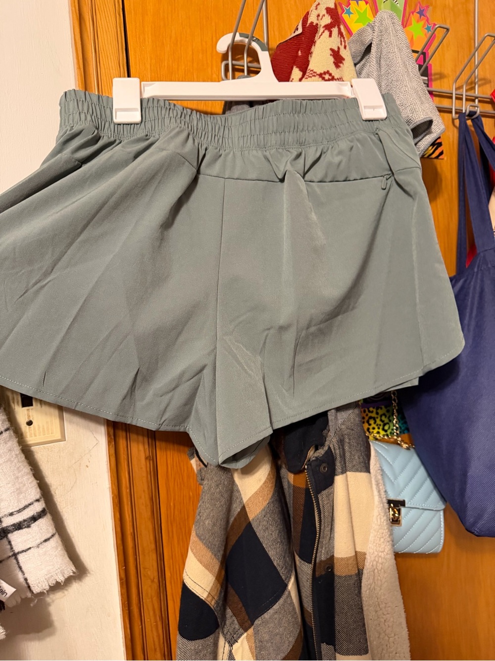 Avia Sage Green Athletic Pull-On Shorts